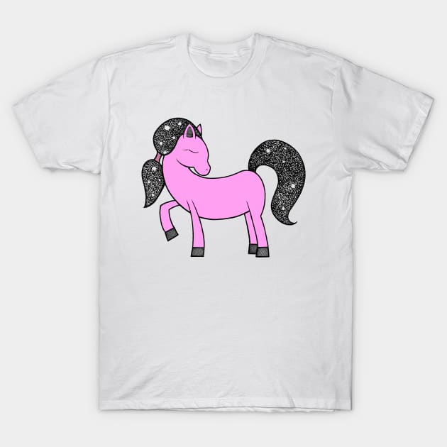 Pink Ponytail T-Shirt by WatershipBound